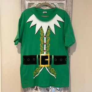 Ladies or Mens Leprechaun or elf tshirt green size L